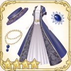 宝石と帽子がついたラグジュアリードレスセット
