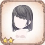 編み込み前髪のボブヘア